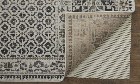 8' X 10' Gray And Ivory Abstract Distressed Area Rug