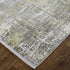 8' X 11' Green Gray And Ivory Abstract Area Rug With Fringe