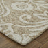 9' X 12' Tan And Ivory Wool Paisley Tufted Handmade Stain Resistant Area Rug