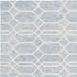 8' X 10' Blue and Ivory Wool Geometric Hand Tufted Area Rug