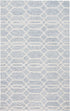8' X 10' Blue and Ivory Wool Geometric Hand Tufted Area Rug