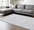 8' X 10' Blue and Ivory Wool Geometric Hand Tufted Area Rug