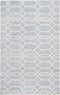8' X 10' Blue and Ivory Wool Geometric Hand Tufted Area Rug