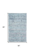 5' X 8' Blue Green And Gray Abstract Tufted Handmade Area Rug