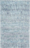 5' X 8' Blue Green And Gray Abstract Tufted Handmade Area Rug