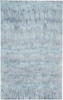 5' X 8' Blue Green And Gray Abstract Tufted Handmade Area Rug