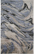5' X 8' Blue Gray And Taupe Abstract Tufted Handmade Area Rug