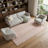 8' X 10' Pink And Ivory Geometric Stain Resistant Area Rug