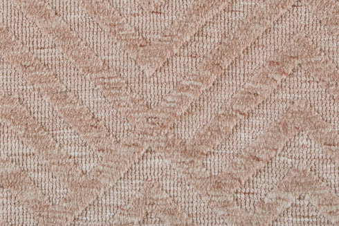 8' X 10' Pink And Ivory Geometric Stain Resistant Area Rug
