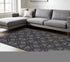 8' X 10' Black and Gray Wool Geometric Hand Woven Area Rug With Fringe