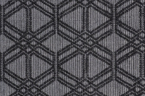 8' X 10' Black and Gray Wool Geometric Hand Woven Area Rug With Fringe