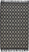 8' X 10' Black And Ivory Wool Geometric Hand Woven Area Rug With Fringe
