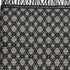 8' X 10' Black And Ivory Wool Geometric Hand Woven Area Rug With Fringe