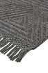8' X 10' Tan and Ivory Wool Geometric Hand Woven Area Rug With Fringe