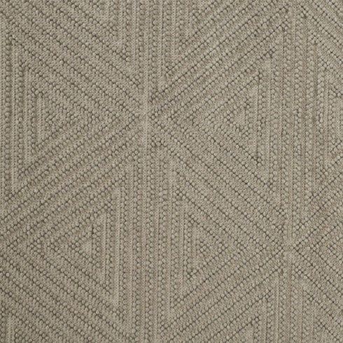 8' X 10' Tan and Ivory Wool Geometric Hand Woven Area Rug With Fringe