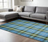 8' X 10' Blue and Green Abstract Hand Woven Area Rug