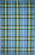 8' X 10' Blue and Green Abstract Hand Woven Area Rug
