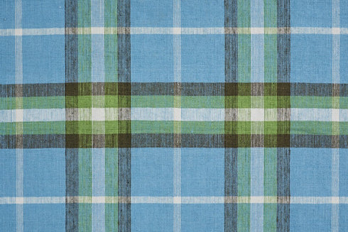 8' X 10' Blue and Green Abstract Hand Woven Area Rug