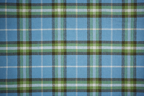 8' X 10' Blue and Green Abstract Hand Woven Area Rug