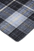 8' X 10' Black Blue And White Abstract Hand Woven Stain Resistant Area Rug