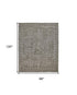 9' X 12' Gray Taupe And Silver Wool Floral Tufted Handmade Distressed Area Rug