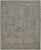 9' X 12' Gray Taupe And Silver Wool Floral Tufted Handmade Distressed Area Rug