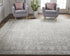 9' X 12' Gray Taupe And Silver Wool Floral Tufted Handmade Distressed Area Rug