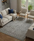 9' X 12' Gray Taupe And Silver Wool Floral Tufted Handmade Distressed Area Rug