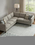 8' X 10' Ivory Blue And Gray Geometric Hand Knotted Area Rug