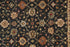 5' X 8' Black And Gold Wool Oriental Hand Knotted Area Rug With Fringe