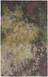 9' X 12' Green and Black Wool Abstract Shag Hand Tufted Area Rug