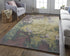 9' X 12' Green and Black Wool Abstract Shag Hand Tufted Area Rug