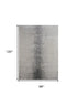 8' X 10' Gray and Ivory Abstract Power Loom Non Skid Area Rug
