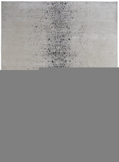 8' X 10' Gray and Ivory Abstract Power Loom Non Skid Area Rug