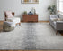 8' X 10' Gray and Ivory Abstract Power Loom Non Skid Area Rug