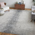 8' X 10' Gray and Ivory Abstract Power Loom Non Skid Area Rug