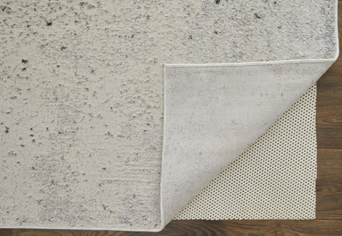8' X 10' Gray and Ivory Abstract Power Loom Non Skid Area Rug