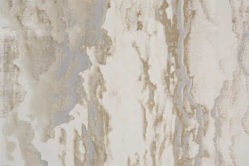 8' X 10' Brown And Ivory Abstract Area Rug