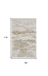8' X 10' Brown And Ivory Abstract Area Rug
