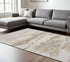 8' X 10' Brown And Ivory Abstract Area Rug