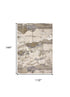 9' X 12' Ivory Brown And Gray Abstract Area Rug