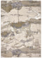 9' X 12' Ivory Brown And Gray Abstract Area Rug