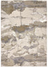 9' X 12' Ivory Brown And Gray Abstract Area Rug