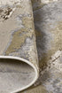 9' X 12' Ivory Brown And Gray Abstract Area Rug