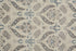 8' Gray and Ivory Wool Floral Hand Knotted Runner Rug With Fringe