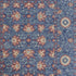 8' X 10' Blue And Red Wool Floral Hand Knotted Stain Resistant Area Rug