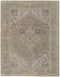 8' X 10' Brown And Ivory Medallion Distressed Area Rug