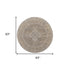 8' X 10' Brown And Ivory Medallion Distressed Area Rug
