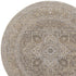8' X 10' Brown And Ivory Medallion Distressed Area Rug
