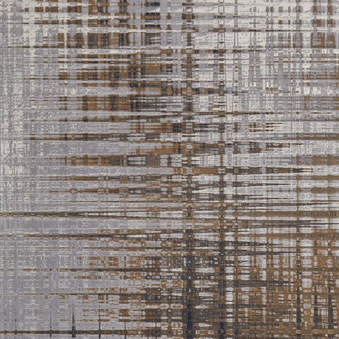 9' X 12' Blue Orange And Gray Abstract Area Rug